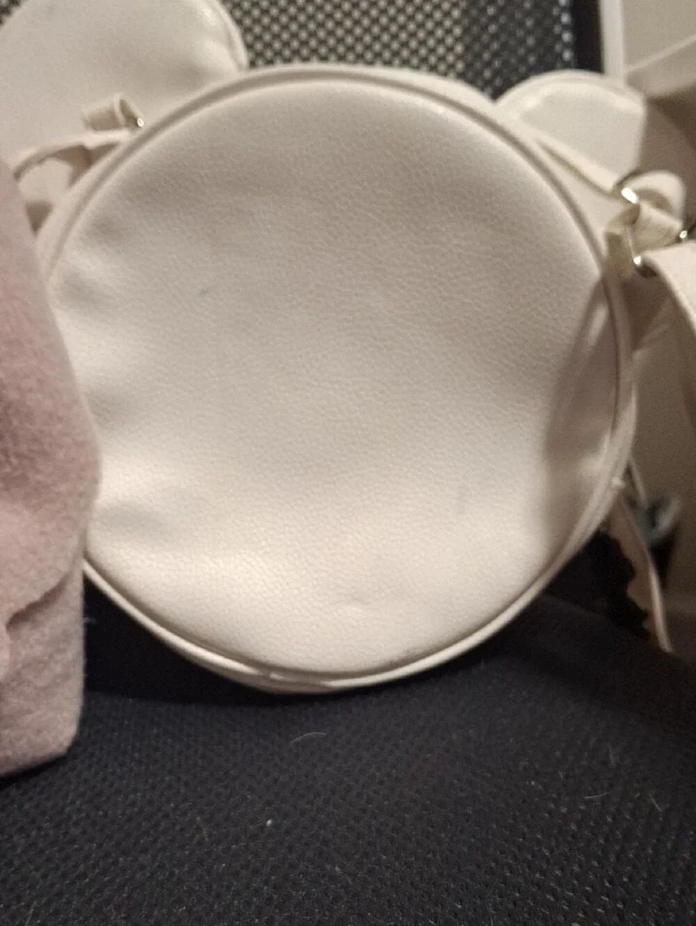 Disney White Daisy Ear Crossbody with Pink Glitter Bow and Minnie Mouse Charm